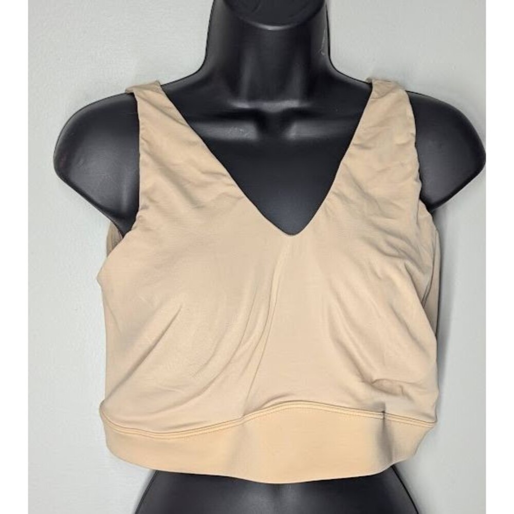 Harper Wilde Bra Bralette NYLON Wireless Womens 4X-Large TAN Beige Nude Soft